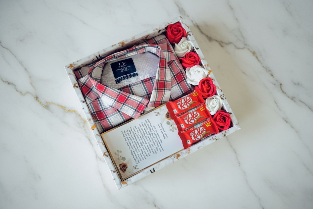Shirt Gift Box For Him – Birthday & Anniversary Surprise Hamper