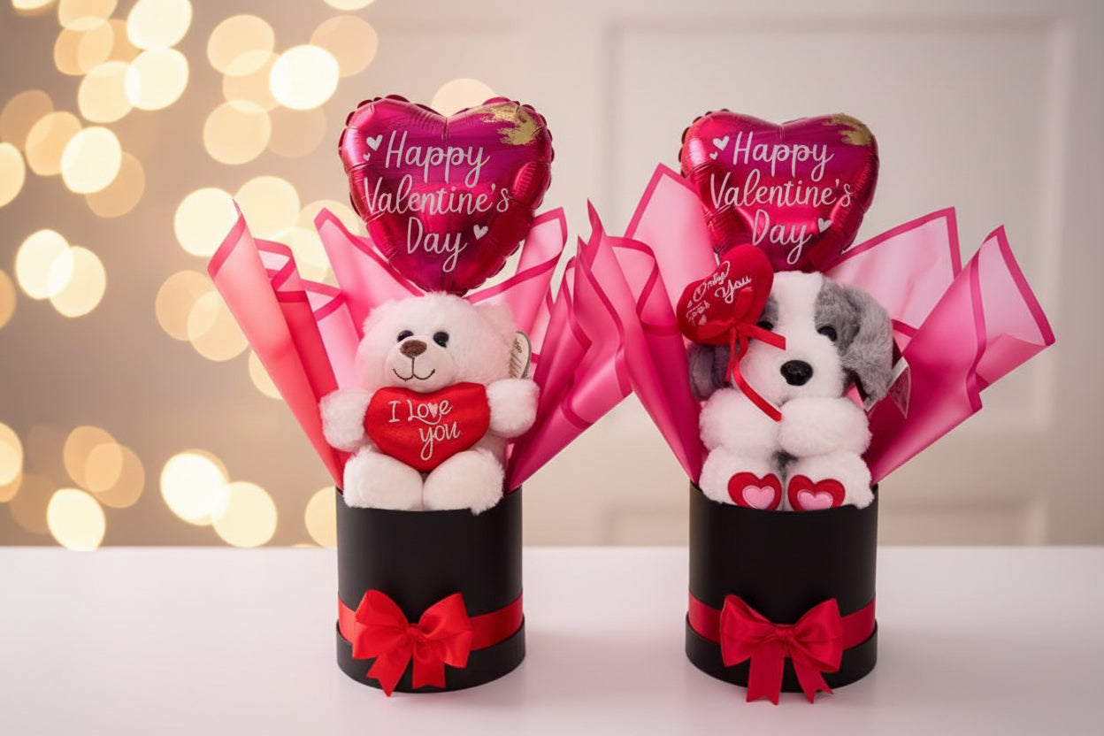 Cute Teddy Love Hamper – Romantic Gift for Girlfriend/Wife
