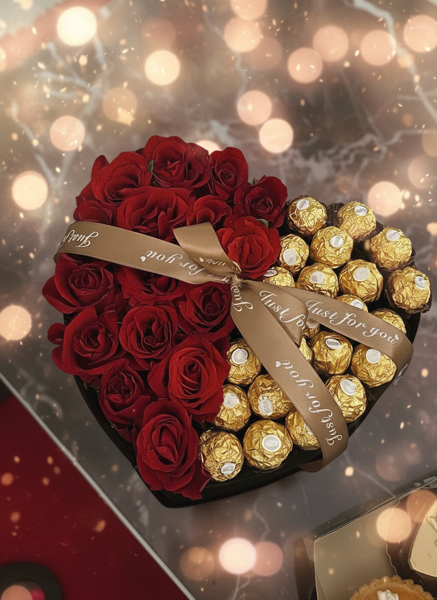 ❤️ Luxury Heart Chocolate Hamper – 2 Variants