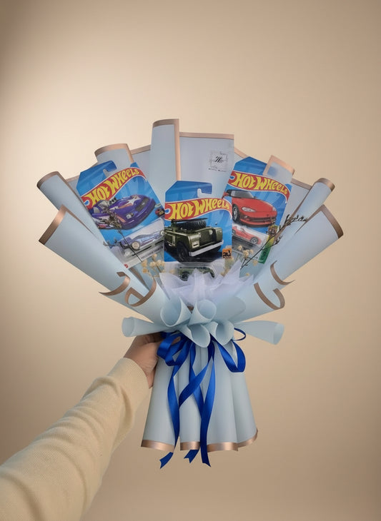 🚗 Hot Wheels Car Bouquet – Customisable Gift